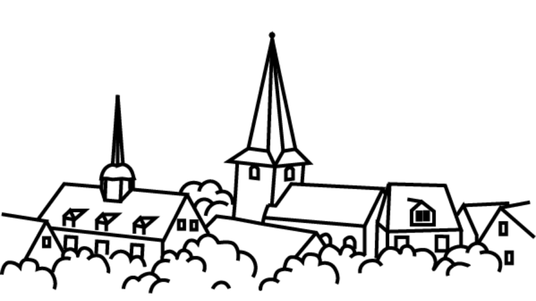 Skizze des Dorf Uhler